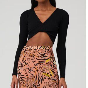 MINKPINK Laur Knit Long Sleeve Cropped Top